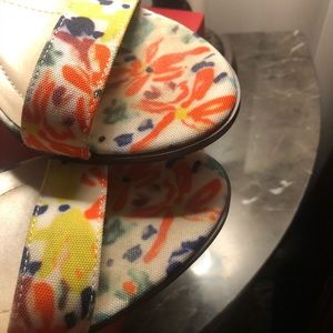 Style & Co floral print , Block heel ,Ankle strap